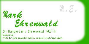 mark ehrenwald business card